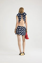 Navy Polka Dots