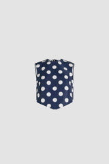 Navy Polka Dots