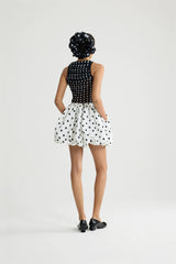 Night Blue Polka Dots