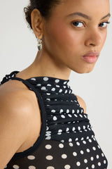 Night Blue Polka Dots